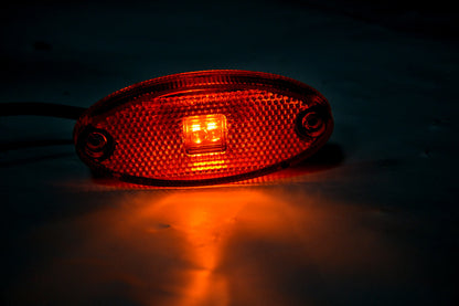 Feu de gabarit LED ovale jaune 12/24 V 2 SMD 101 x 40 x 12 mm