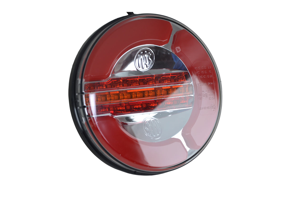 Кръгъл LED стоп със динамичен мигач, 140 mm, 3-функционален