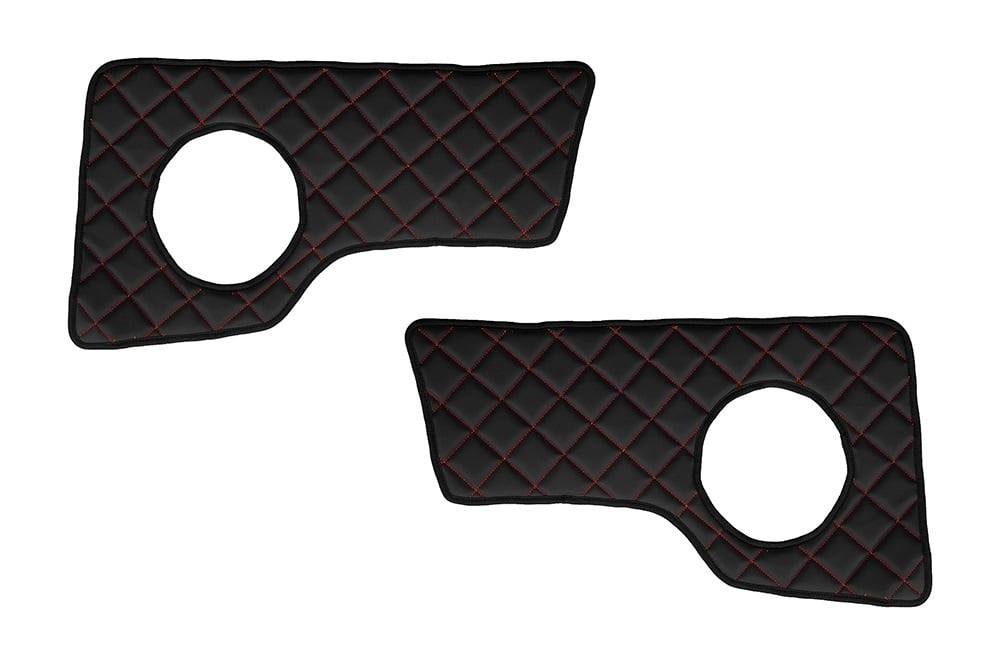 Tapis de porte – 2 pièces, cuir synthétique (éco-cuir), noir, adapté pour Volvo FH2 1998–2012
