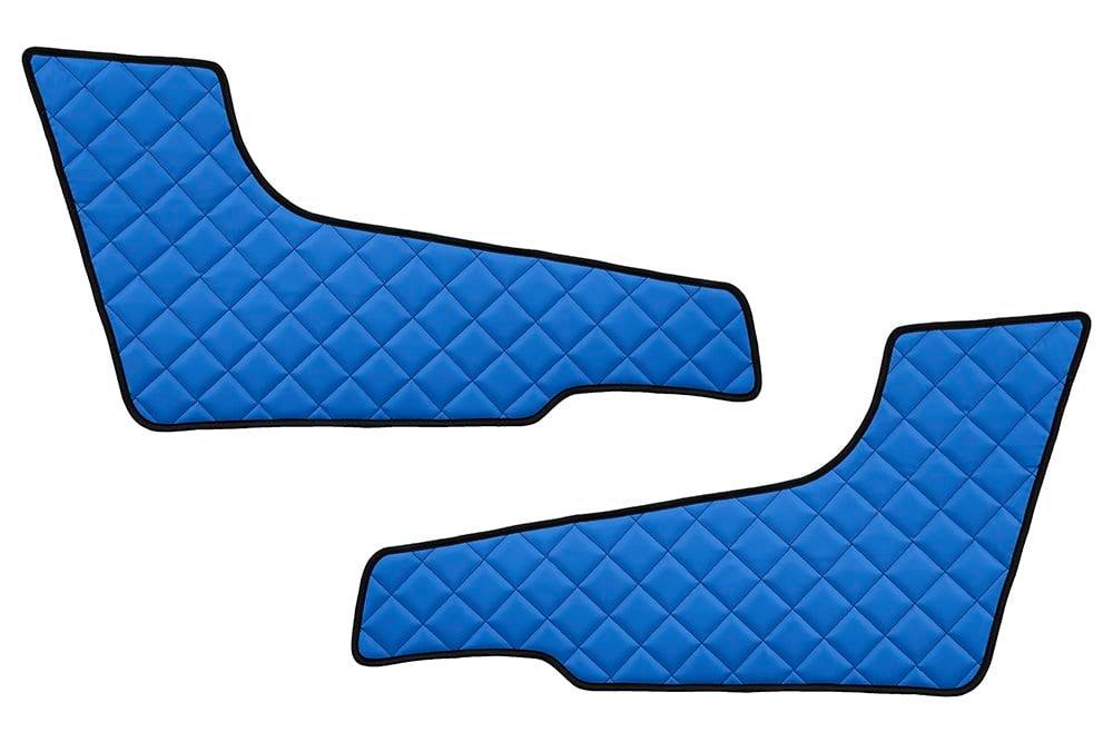 Tapis de sol de porte – 2 pièces, cuir synthétique (éco-cuir), bleu, adapté pour Volvo FH4 2013+