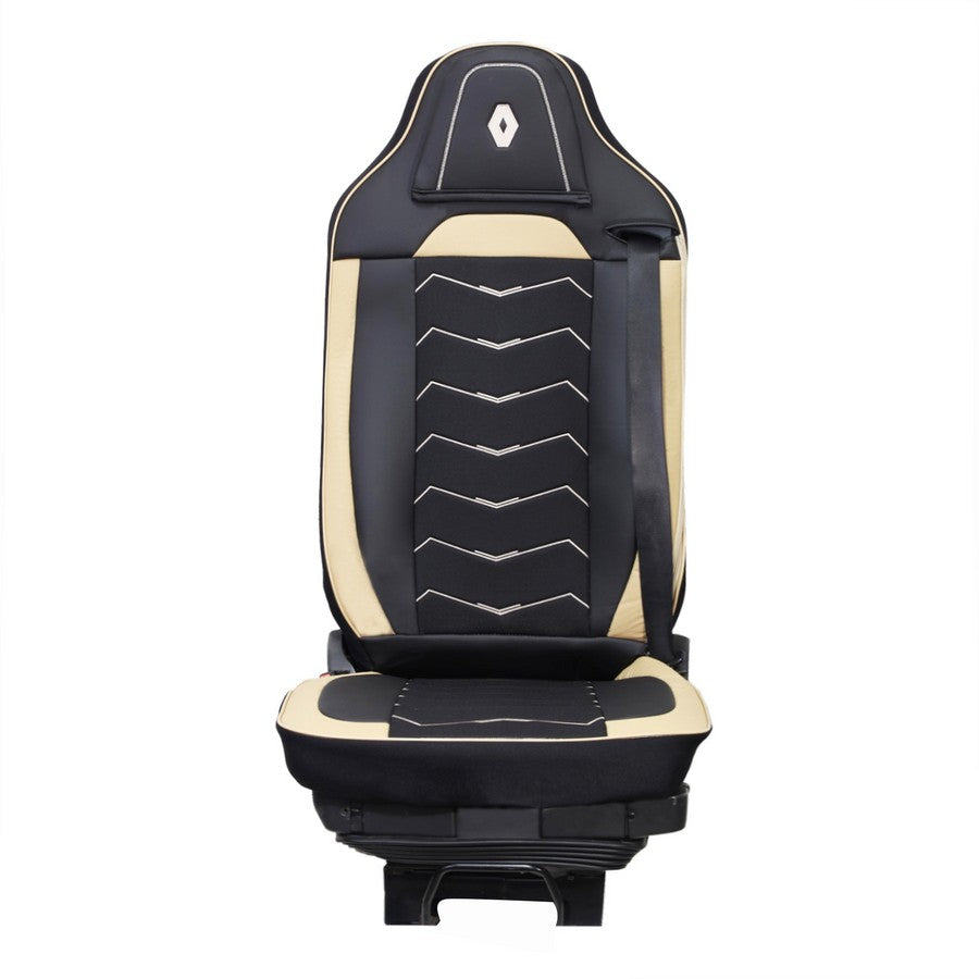 Housses de siège – adapté pour Renault Gama T 2014+, noir et beige, cuir et Alcantara