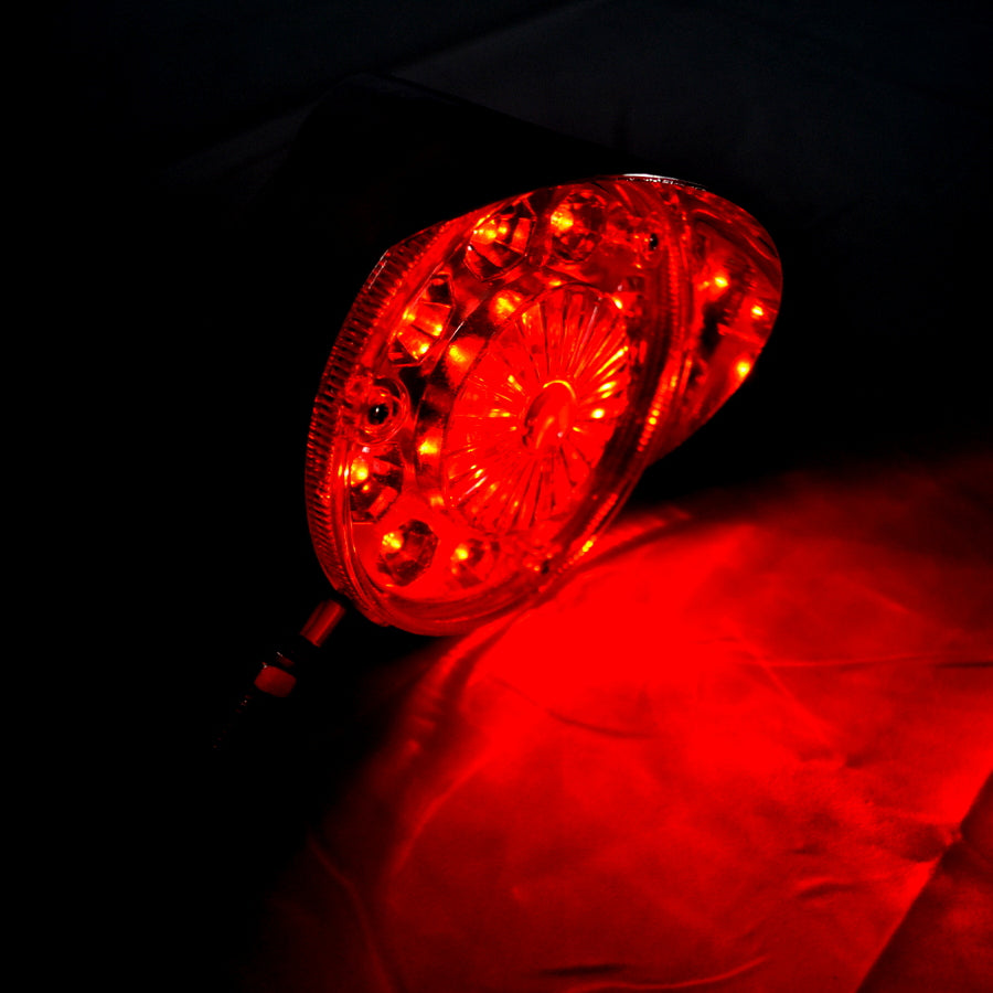 Feu LED rond chromé pour camion, 14 LED, 12 V, rouge et jaune