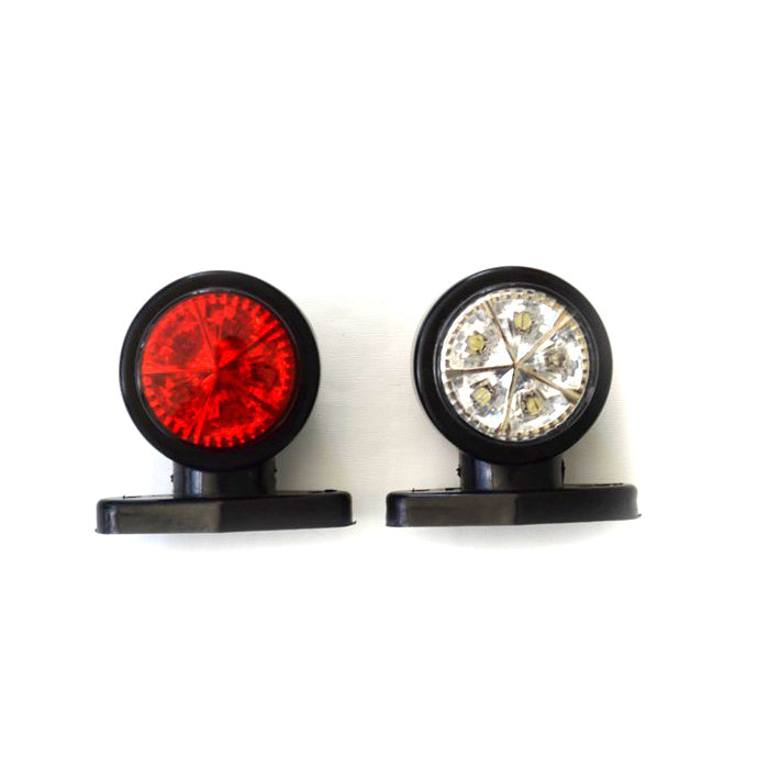 Kurzes LED-Markierungslicht, 10 Dioden, 24V, Rot/Weiß