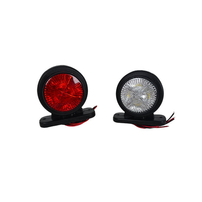 Κοντό φως θέσεως LED, 8 δίοδοι, 12–24 V, κόκκινο/λευκό