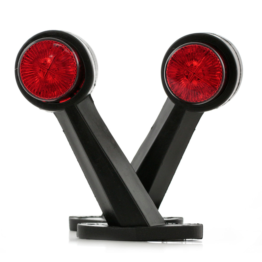 Schräges LED-Markierungslicht – 4 Dioden, rot und weiß