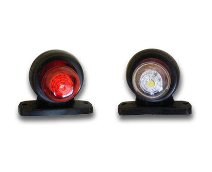 Universal LED Marker Light – Red/White, 24 V, 98 mm Height