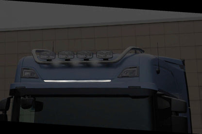 Декоративна лайсна за сенник – подходящ за Scania S/R 2017+, хром-никел неръждаема стомана