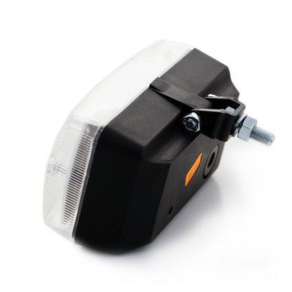 Feu de recul ovale, cabochon blanc, fixation 1 boulon, compatible ampoule P21W