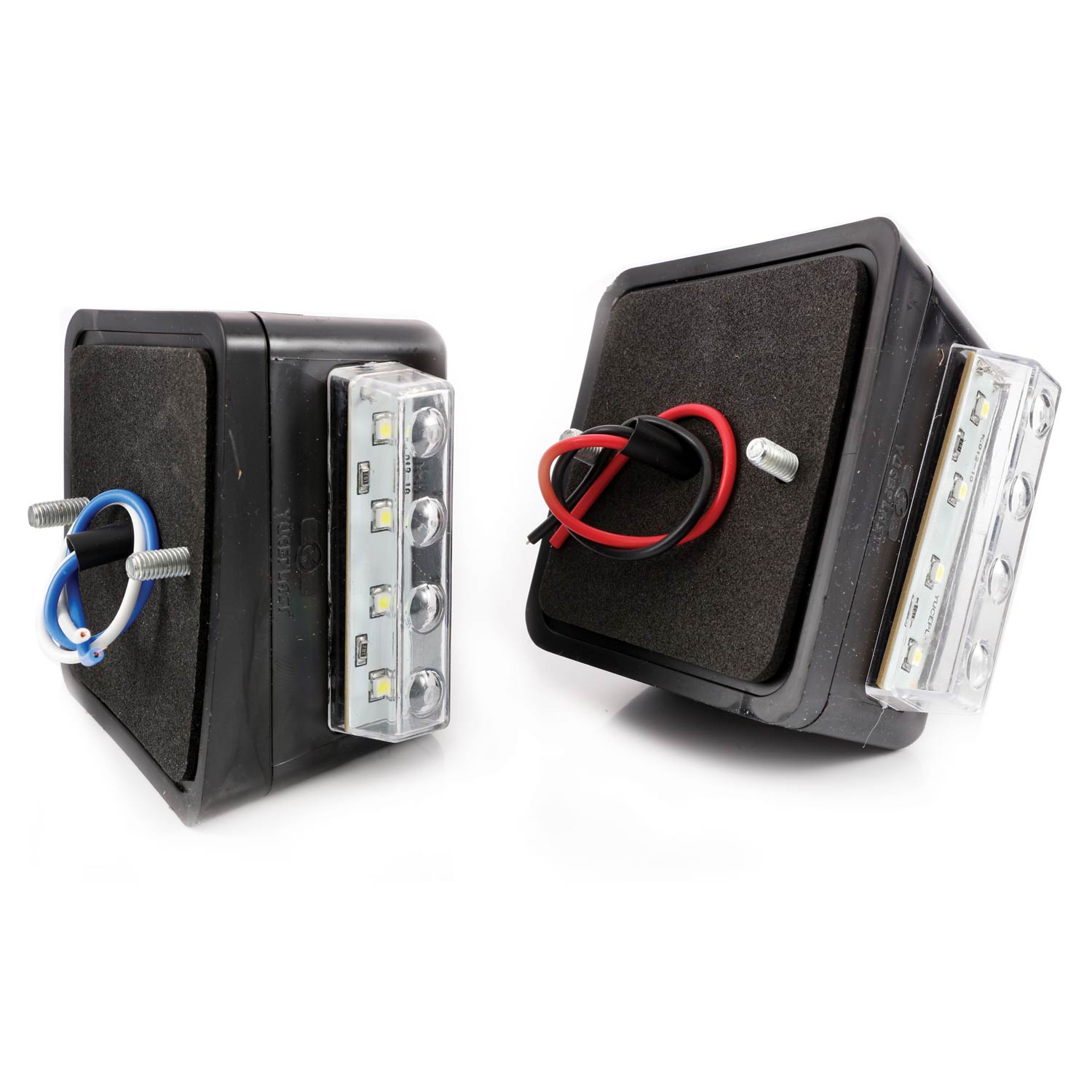 LED Cabin Roof Light – suitable for Ford Transit MK4–MK7, Black Housing, White Light, 84 x 70 mm