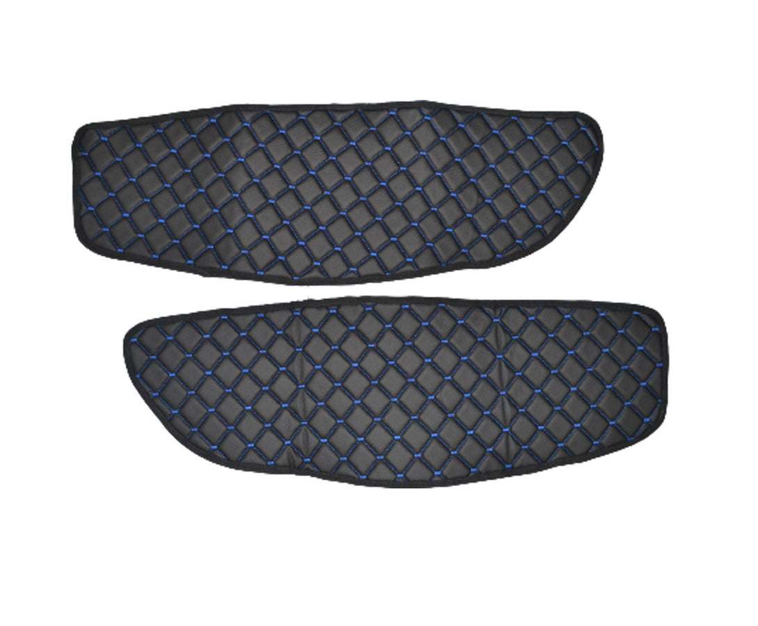 Türmattensatz – Kunstleder (Eco-Leder), schwarz mit blauer Ziernaht, geeignet für MAN TGX 2007–2017