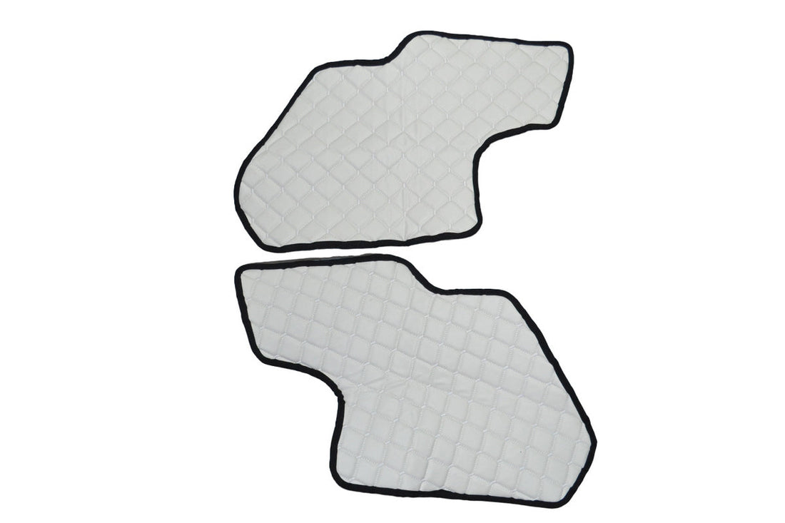 Tapis de porte – 2 pièces, cuir synthétique (éco-cuir) blanc, adapté pour Scania R/S Next Gen 2017+