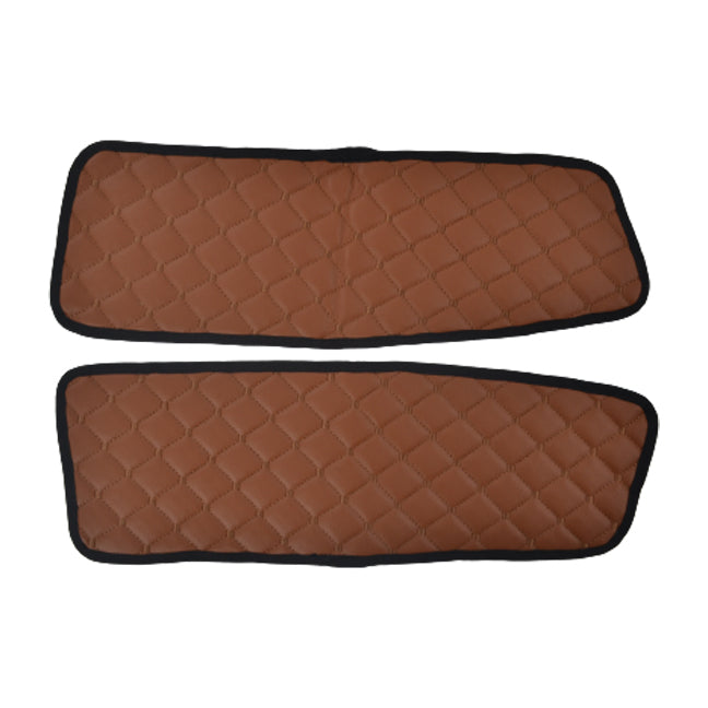 Door Mat Set – Eco Leather, Brown, suitable for DAF XF105/XF106, 2 Pieces