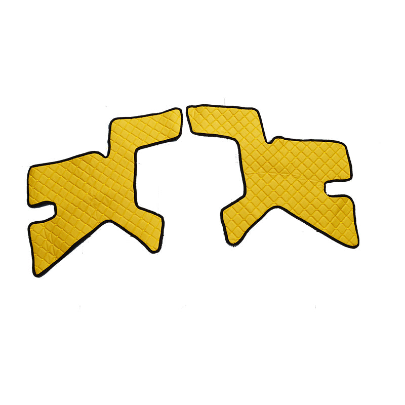 Стелки за врати – изкуствена кожа (еко кожа), жълти, подходящ за Renault T 2014+, комплект 2 броя