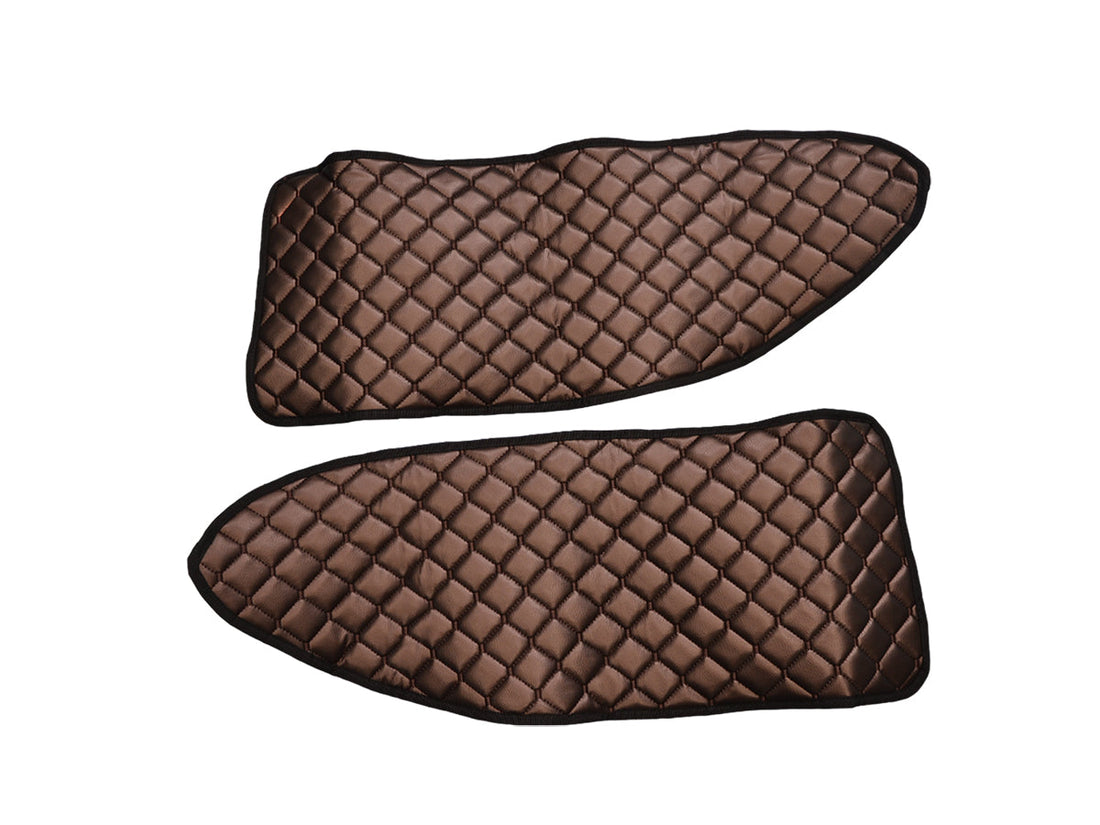 Tür-Fußmattensatz – 2-teilig, Kunstleder (Eco-Leder), Kupfer, geeignet für Mercedes MP2/MP3 2003–2010