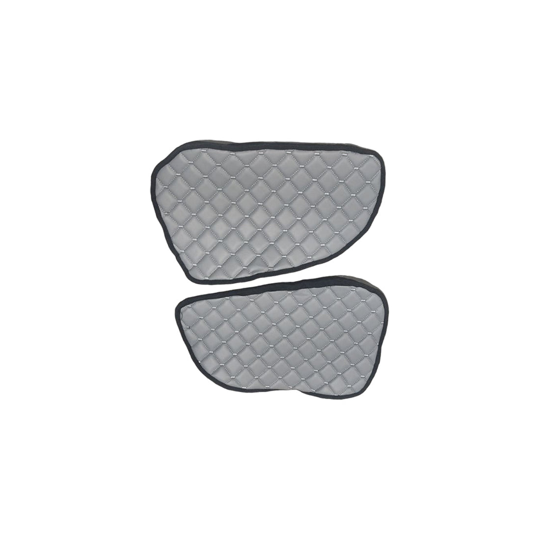 Jeu de tapis de porte – 2 pièces, cuir synthétique (éco-cuir), gris clair, adapté pour Scania R 2005–2016