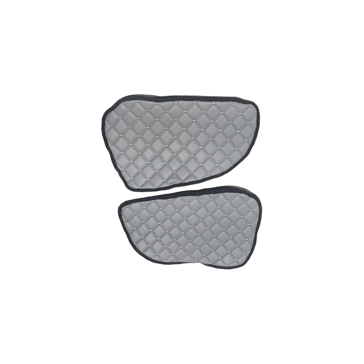 Σετ πατάκια πόρτας – 2 τμχ, τεχνητό δέρμα (eco leather), ανοιχτό γκρι, κατάλληλο για Scania R 2005–2016