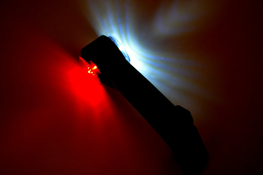 Feu de gabarit à néon triple LED avec témoin, rouge/blanc/ambre, 12/24 V