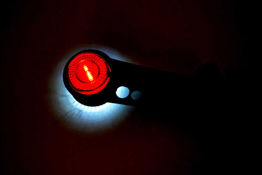 Feu de gabarit à néon triple LED avec témoin, rouge/blanc/ambre, 12/24 V