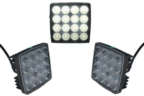Quadratischer LED-Arbeitsscheinwerfer, 48 W, 11 cm, 12/24 V, 16 LEDs