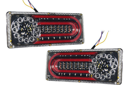 Jeu de feux stop LED néon – Rond et ovale, longueur 33 cm