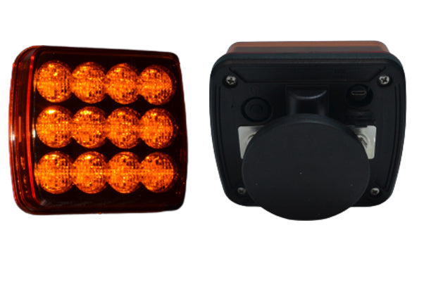 Gyrophare LED de signalisation, 12 LED SMD, 6 modes de clignotement, fixation magnétique, prise allume-cigare