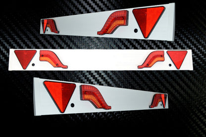 Rampe d’éclairage pour remorque, 1,22 m, 2 feux arrière LED, triangle réfléchissant, câble 7 broches, 12/24 V