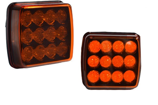 Gyrophare LED de signalisation, 12 LED SMD, 6 modes de clignotement, fixation magnétique, prise allume-cigare