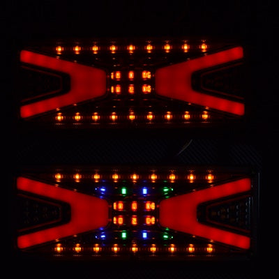 Feux stop latéraux LED néon Side V, 33 cm, 24 V, lot de 2