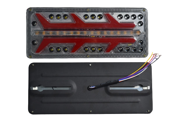 Jeu de feux arrière stop et position à LED type néon – 24 V, 330×140×20 mm