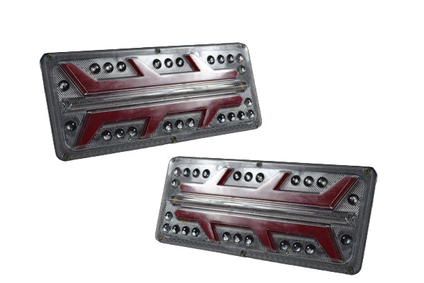 Jeu de feux arrière stop et position à LED type néon – 24 V, 330×140×20 mm