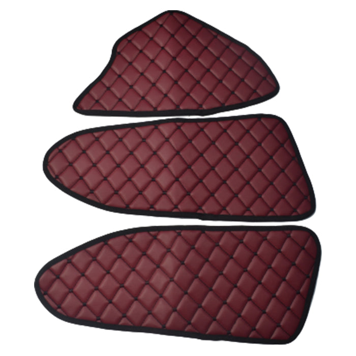 Tapis de panneaux de porte – cuir synthétique (éco-cuir), conduite à droite, adapté pour Mercedes Actros MP4, bordeaux