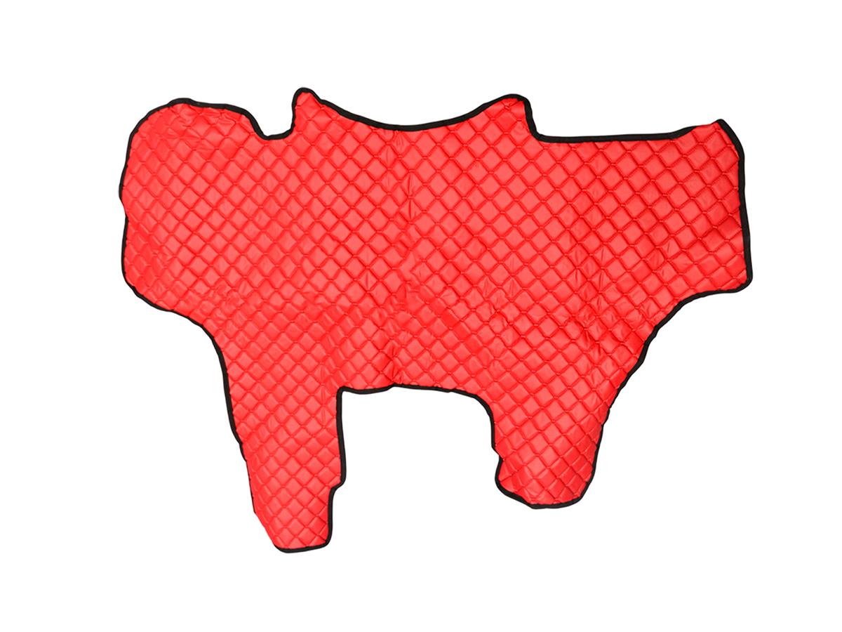 Tapis de sol rouge en cuir – adapté pour tracteur Valtra T190