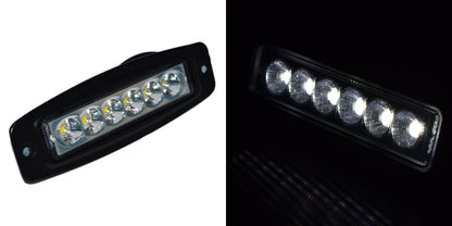 Projecteur LED encastré – 18 W, 6 diodes, fixation intégrée