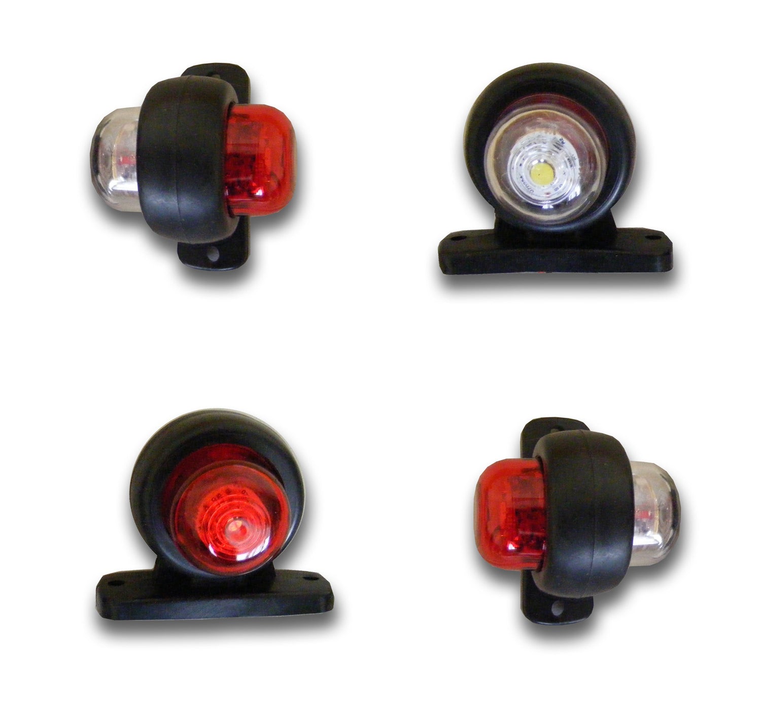 Universal LED Marker Light – Red/White, 24 V, 98 mm Height