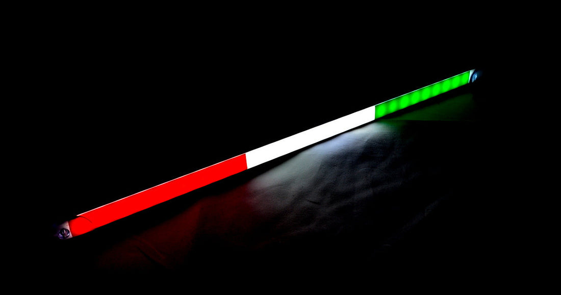 LED Beacon Light Bar – 50 cm, Red/White/Green, 12/24 V Warning Light