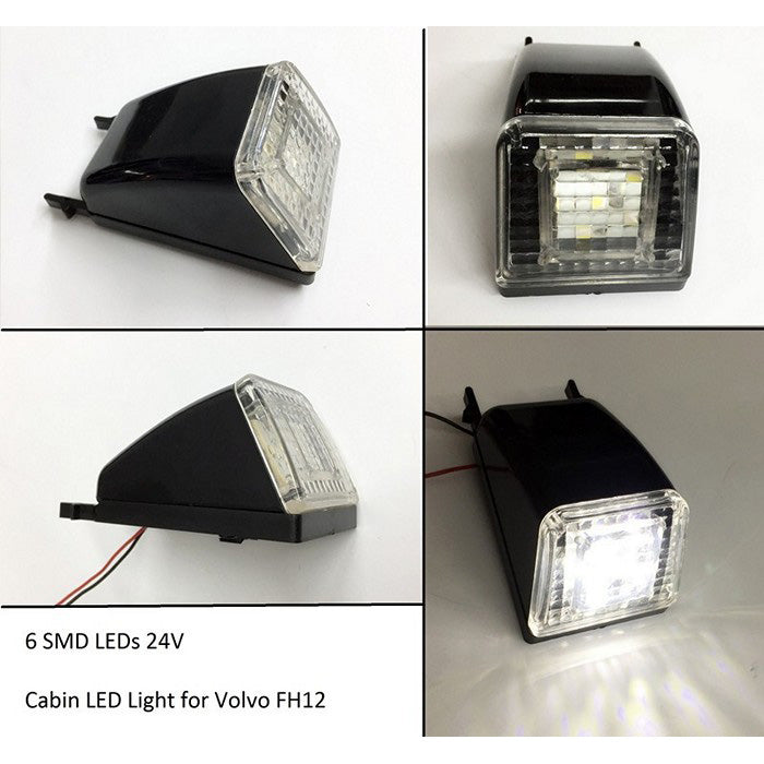 Feu de gabarit de toit de cabine à LED adapté pour Volvo – 24 V, blanc, 6 SMD