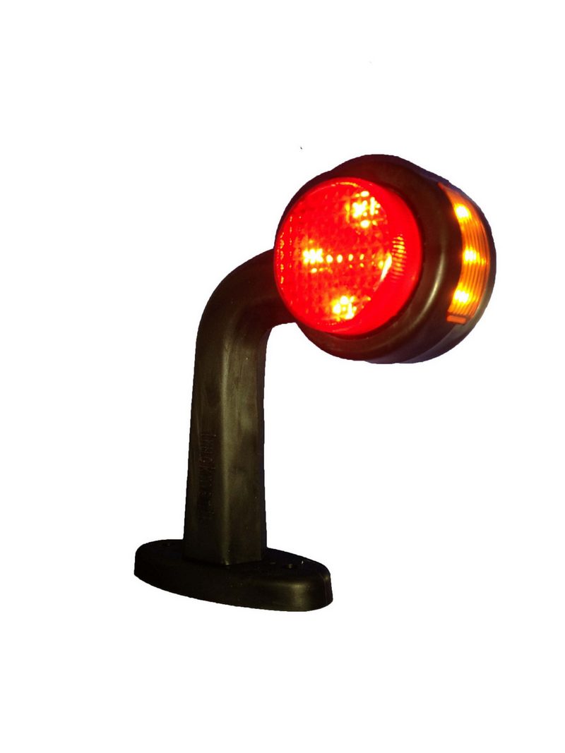 Triple Curved LED Marker Light – 140 x 140 x 65 mm, 65 mm Mounting Centers