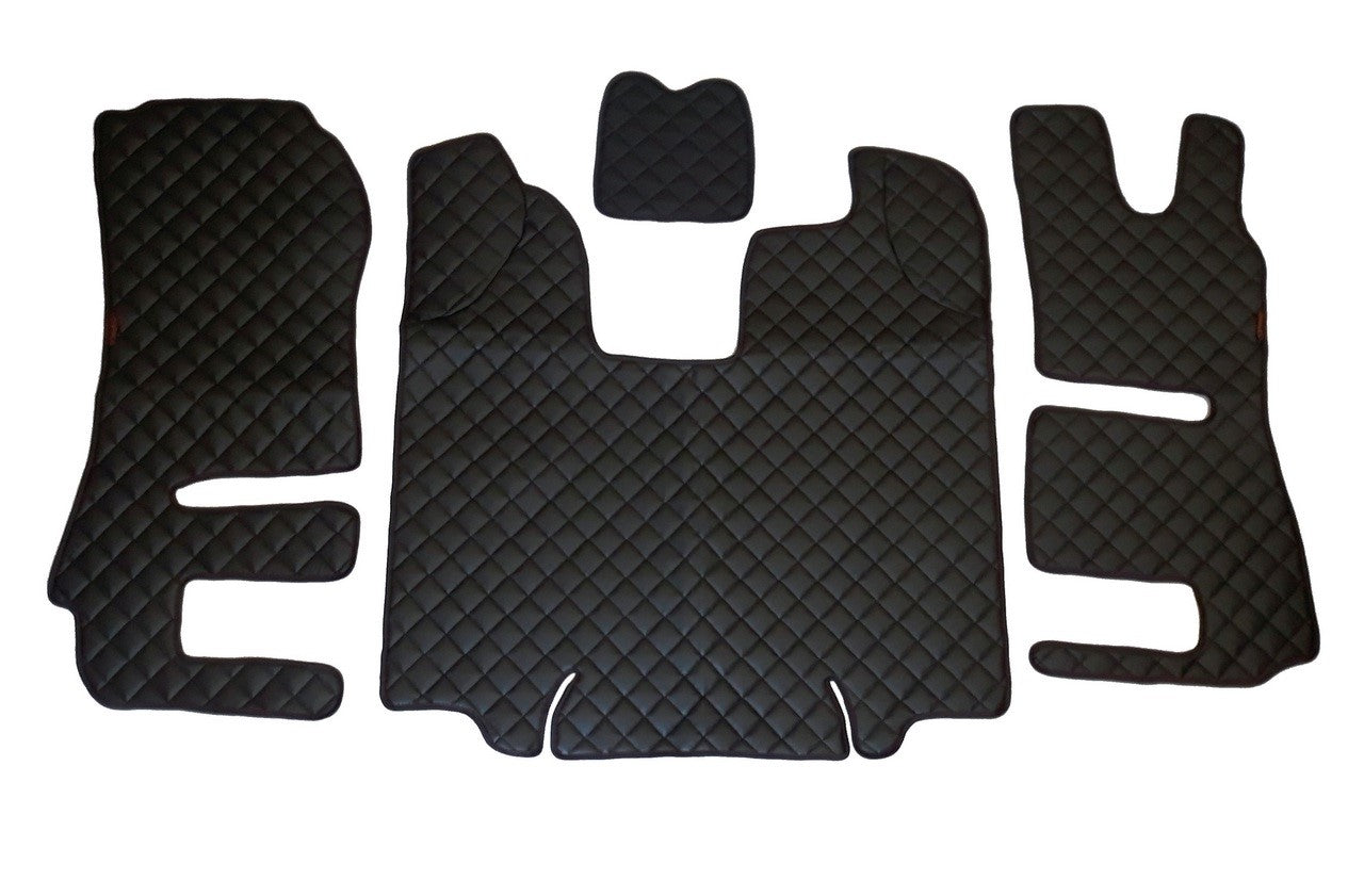 Tapis de sol en cuir synthétique noir – conduite à droite, adapté pour Scania R 2013–2016