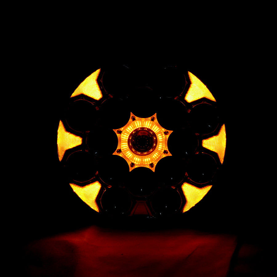 Projecteur longue portée LED 80 W faisceau spot avec DRL jaune 2,5 W, fixation inférieure, IP67/IP69K