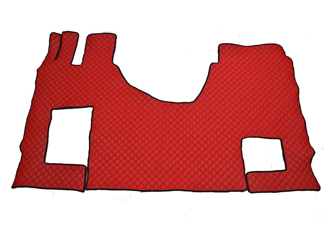 Leather Floor Mats – Bordeaux, suitable for Mercedes Actros GigaSpace MP4/MP5 with Folding Seat