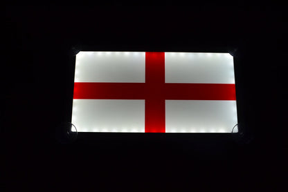 3D England Illuminated Sign, White/Red, 24V, 17 x 31 x 2.5 cm