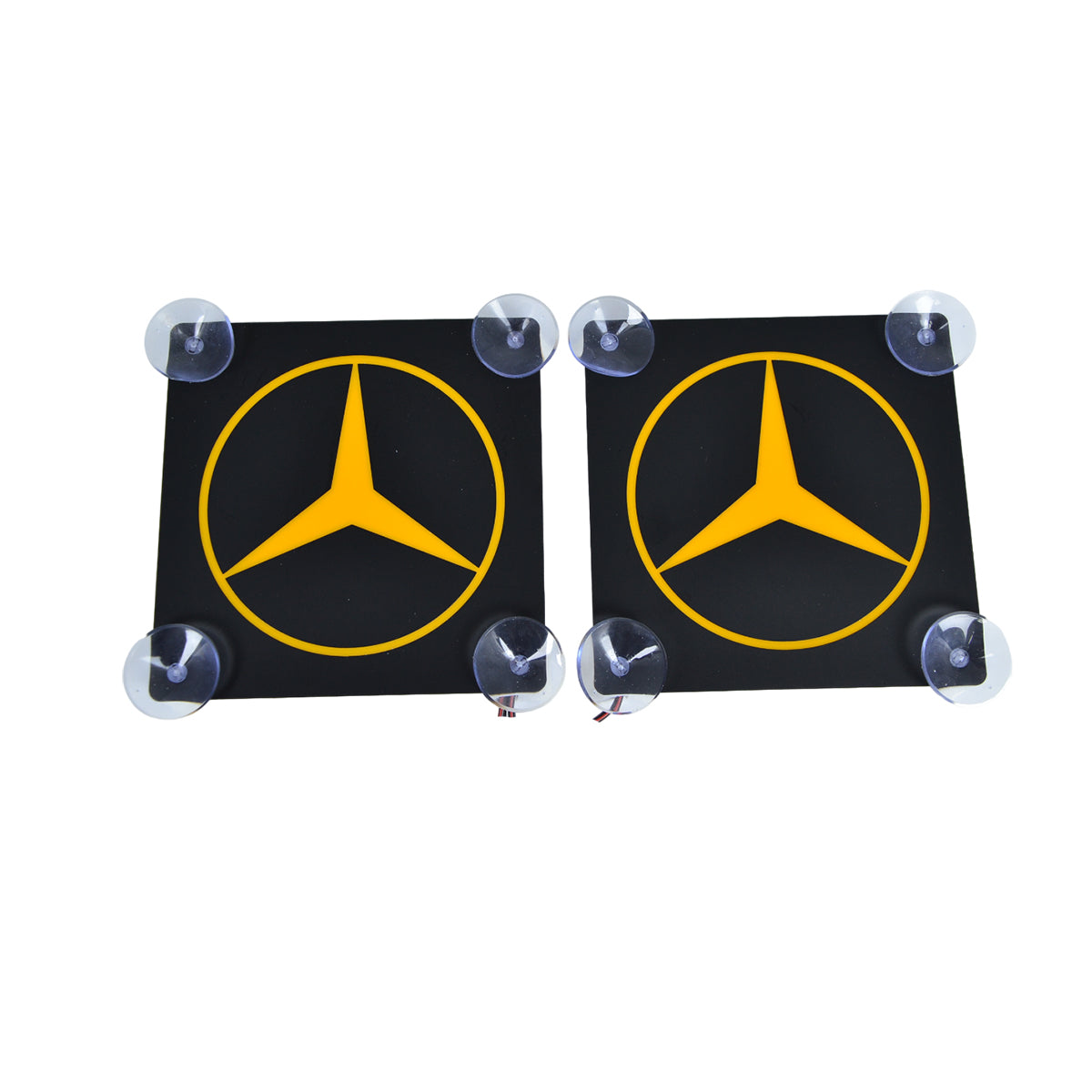 Jeu de panneaux intérieurs de pare-brise adapté pour Mercedes – Noir avec accents jaunes