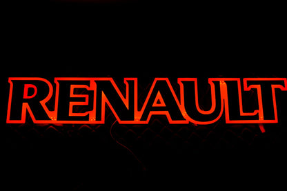 Осветена емблема за решетка – червено осветление, 24V, подходяща за Renault