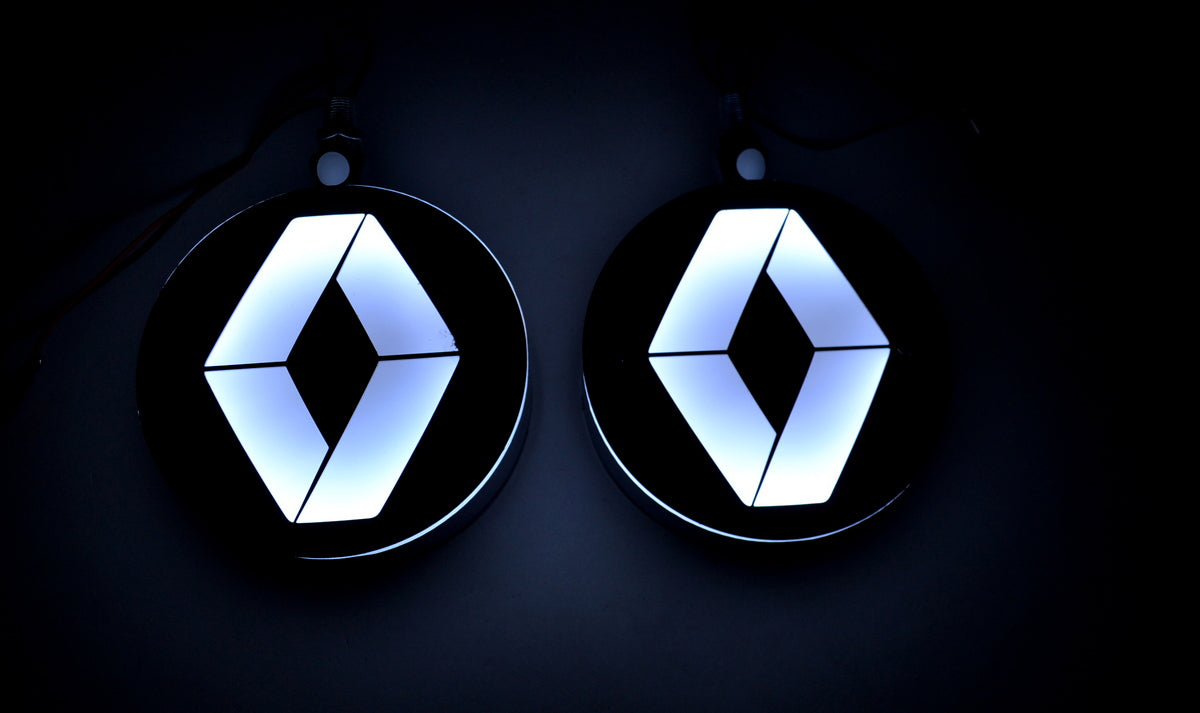 Feu de gabarit à LED pour rétroviseur – blanc-rouge, 24 V, diamètre 10 cm, adapté pour véhicules Renault