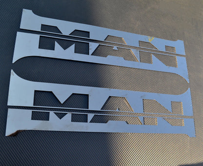 Черни огледални капаци за вратите – подходящи за MAN, неръждаема стомана, комплект от 4 части