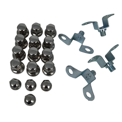 Full Wheel Cover Set suitable for Iveco Daily Bus – 16" Stainless Steel, Front and Rear, Mounting Kit Included