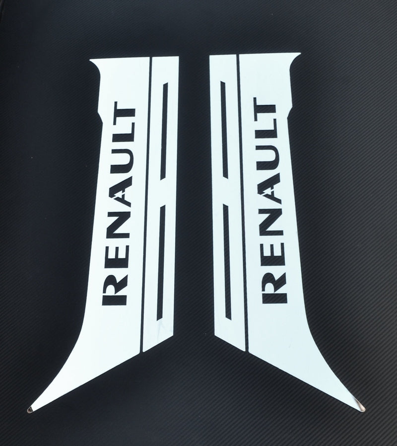 Jeu de déflecteurs latéraux en inox – adapté pour Renault Premium 370, poli