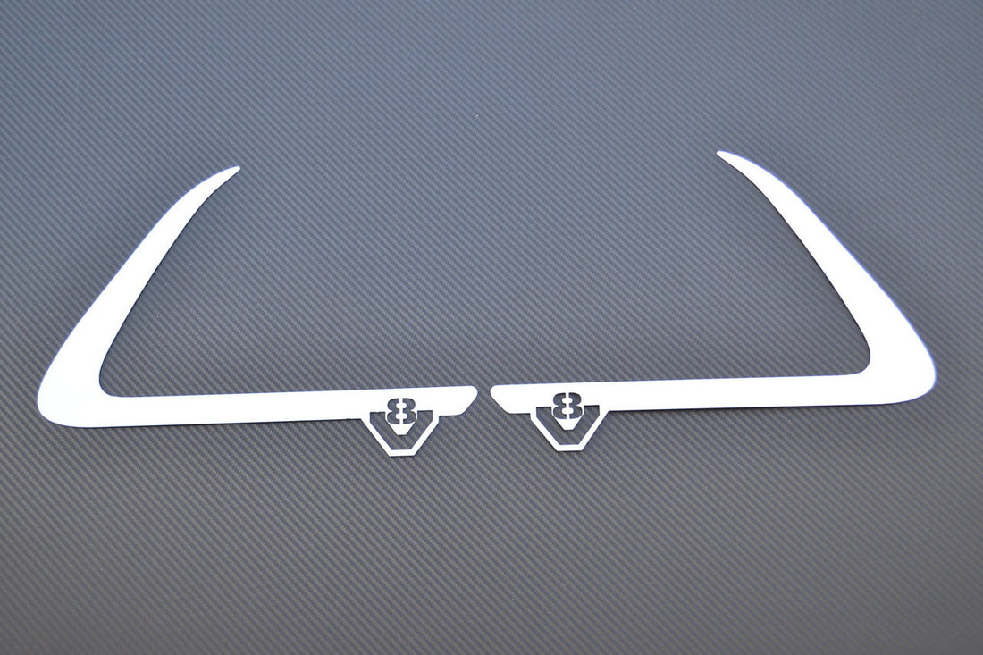 Door Handle Decoration Set – suitable for Scania R V8 2004–2016, Stainless Steel, 320 x 200 mm, 2 Pieces