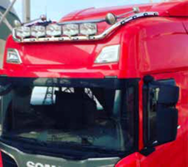 Upper Roof Bull Bar – suitable for Scania S/R NextGen, Deep, 60mm Stainless Steel