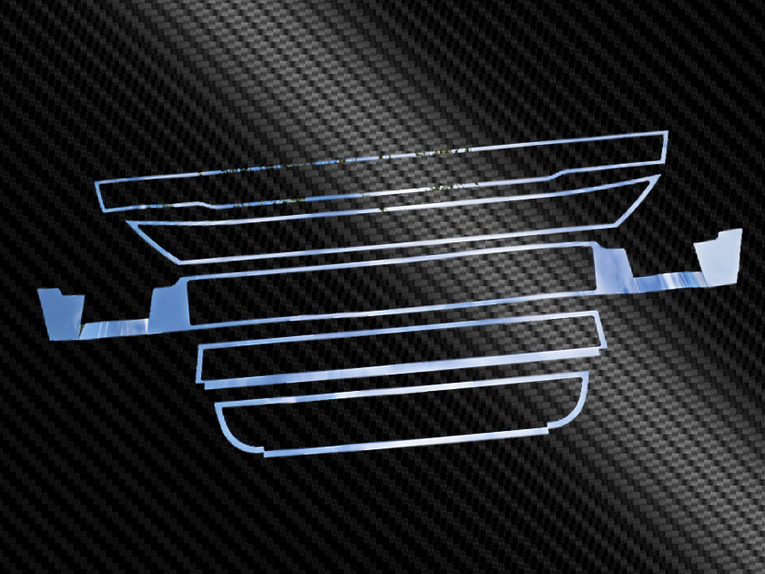 Front Grille Trim Frame Set – suitable for Iveco Hi Way, Stainless Steel, 5 Pieces, Without Sensor